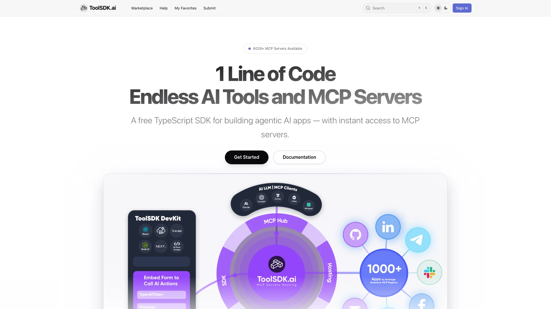 ToolSDK.ai Homepage